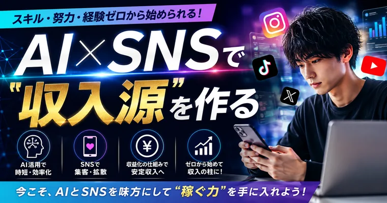 AI×SNSで収入源を作る｜スキル・努力・経験ゼロから始められる