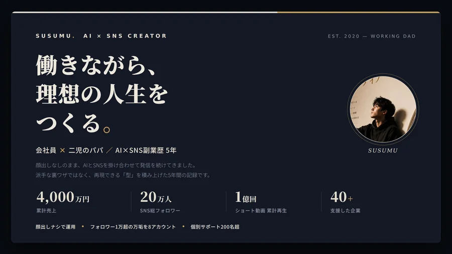 すすむ|AIクリエイター/SNSコーチ